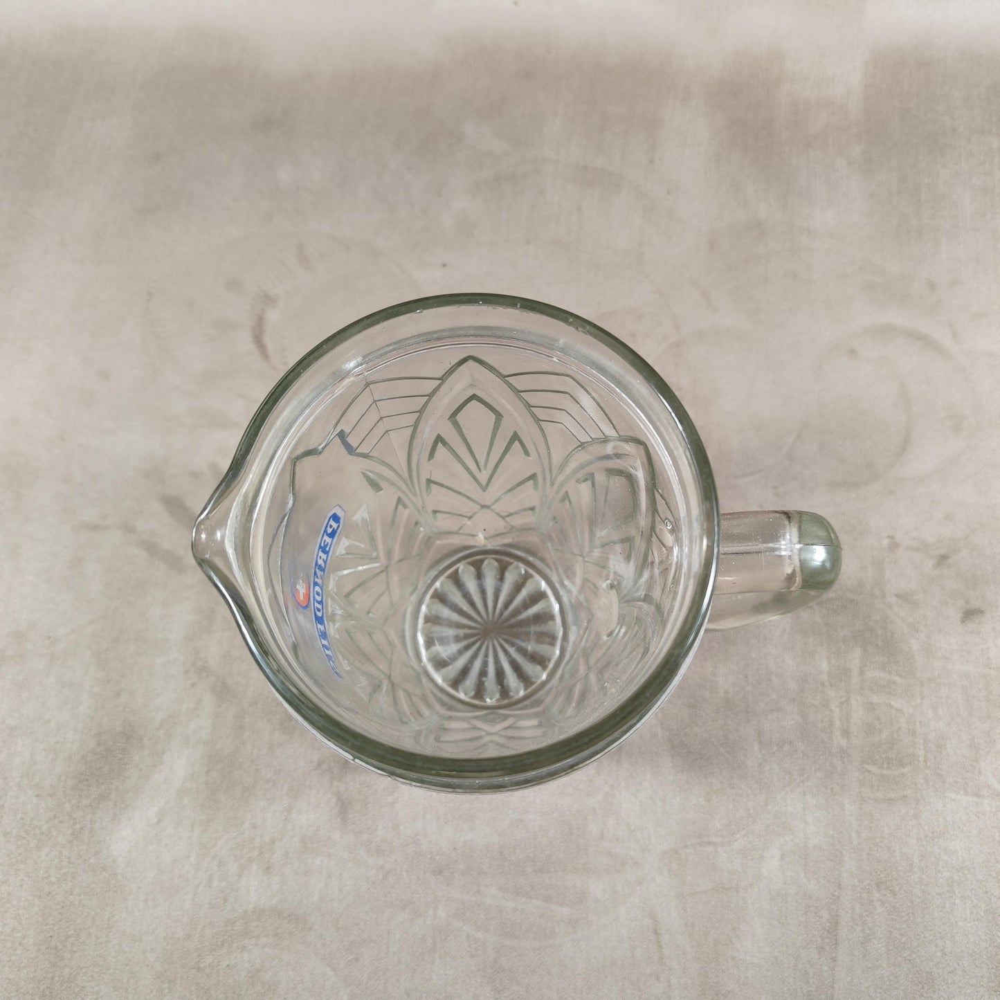 Cruche à eau Pernod Fils en verre Made in France Vintage 1970