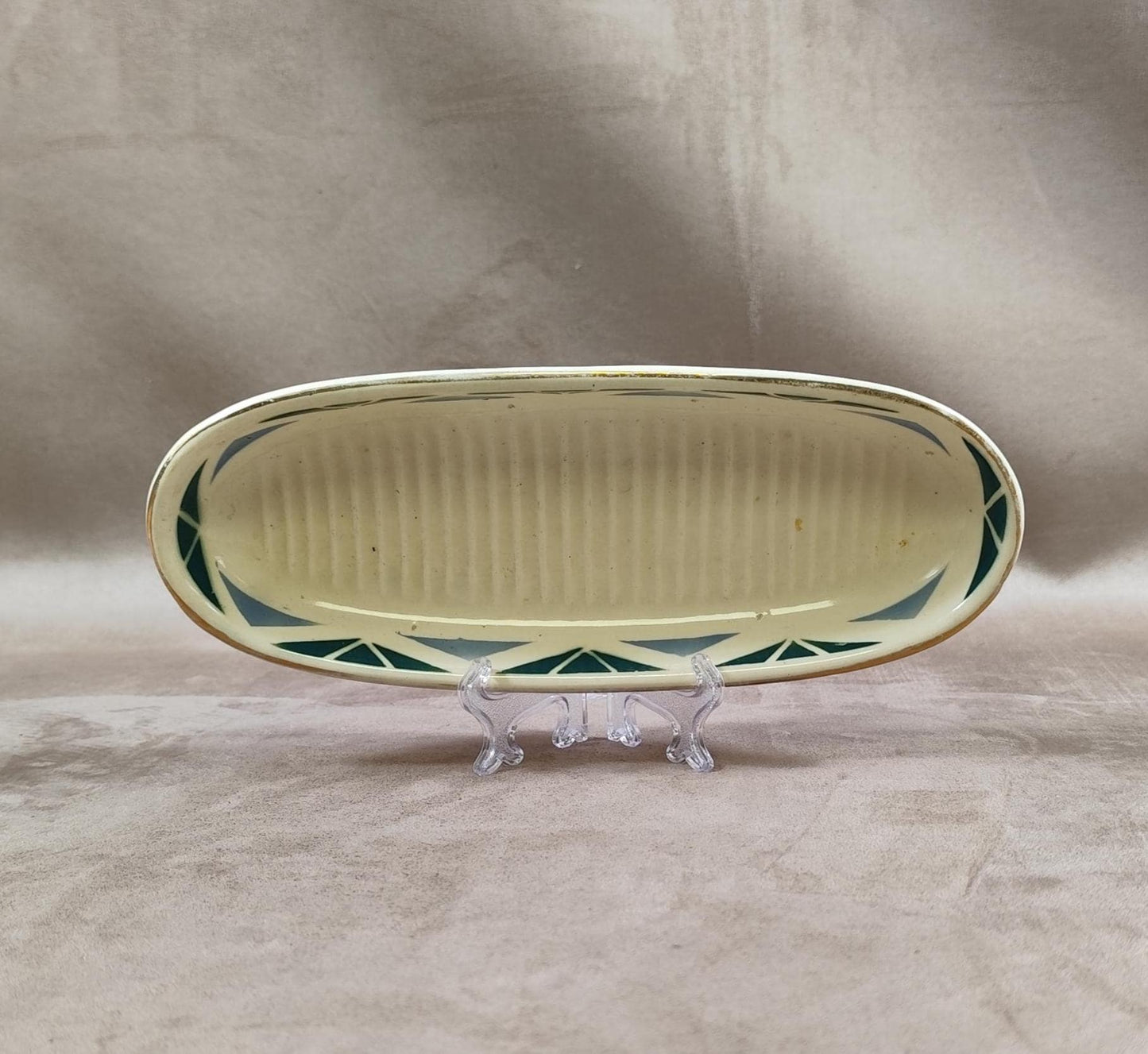 Porte savon en faïence par RANAISE le Moulin des Loups Made in France Vintage 1970