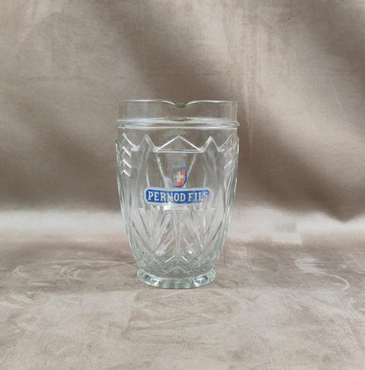 Cruche à eau Pernod Fils en verre Made in France Vintage 1970