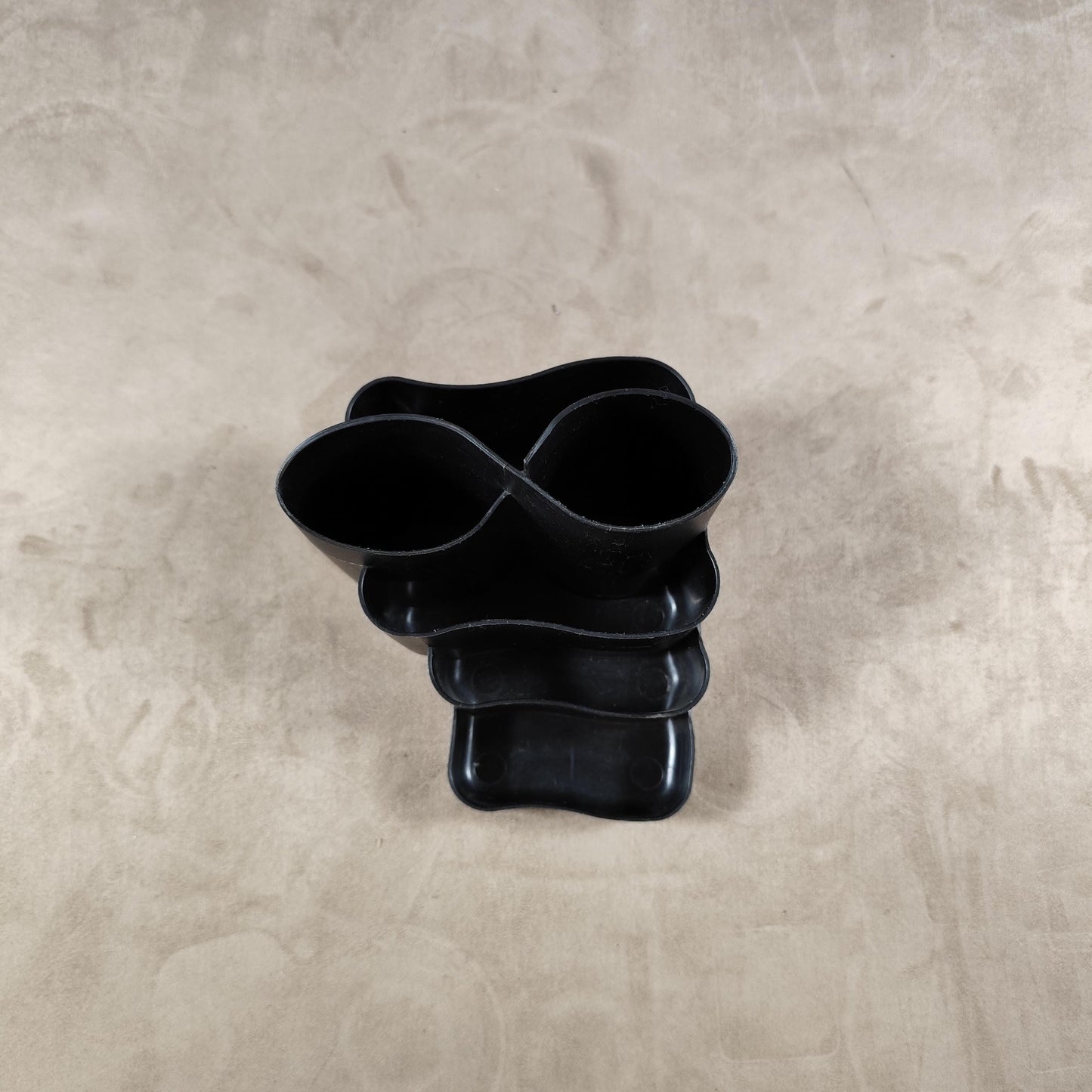 Organisateur de bureau TENEX en plastique noir Made in USA Vintage 2000