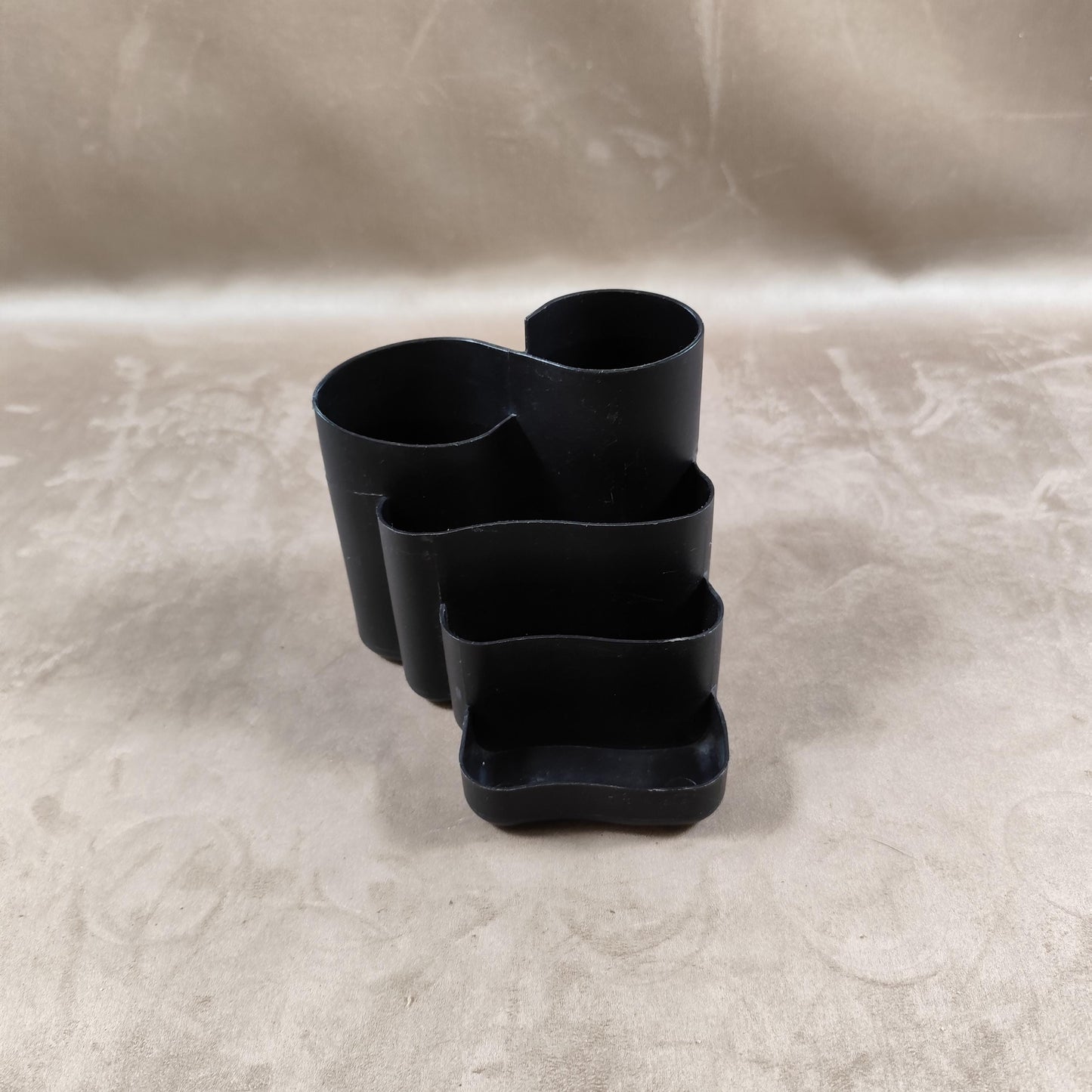 Organisateur de bureau TENEX en plastique noir Made in USA Vintage 2000