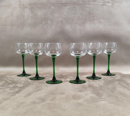 Lot de 6 verres à Riesling Made in France Vintage 1980