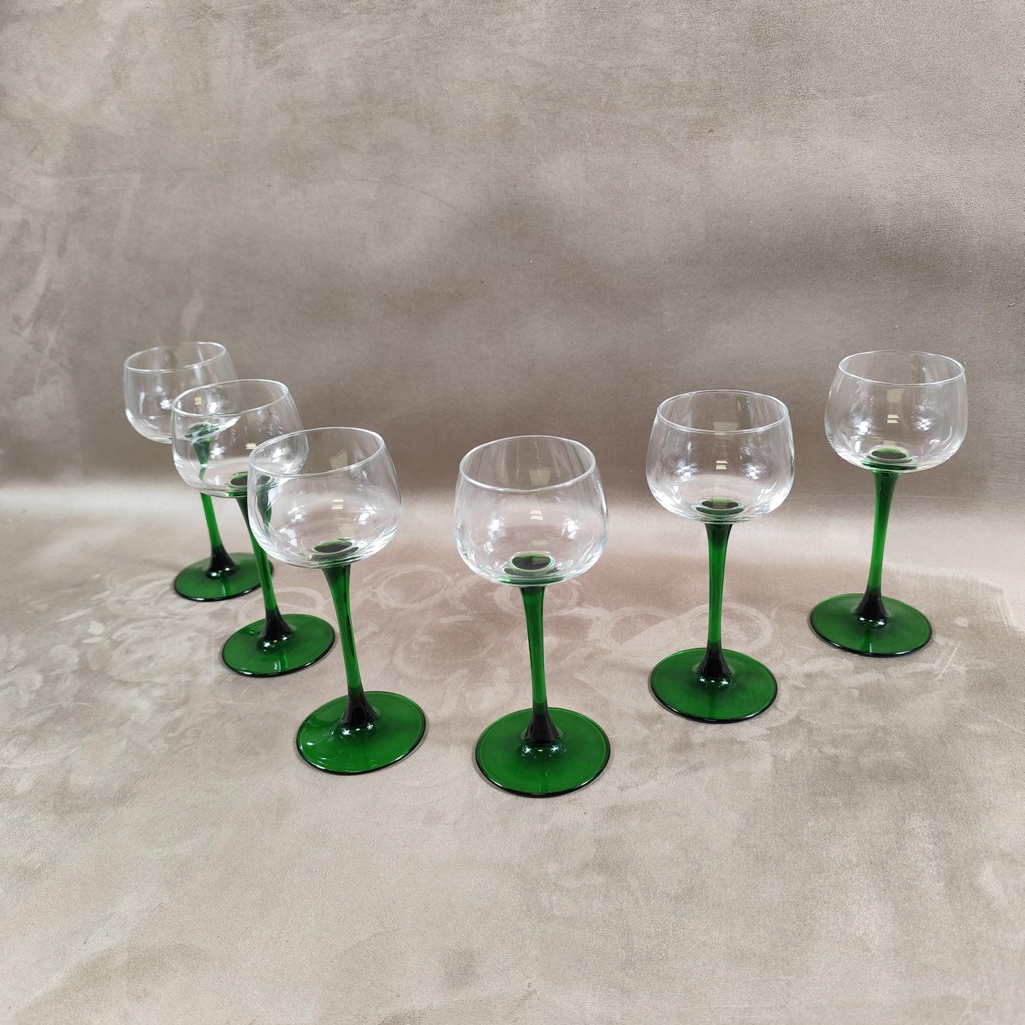 Lot de 6 verres à Riesling Made in France Vintage 1980