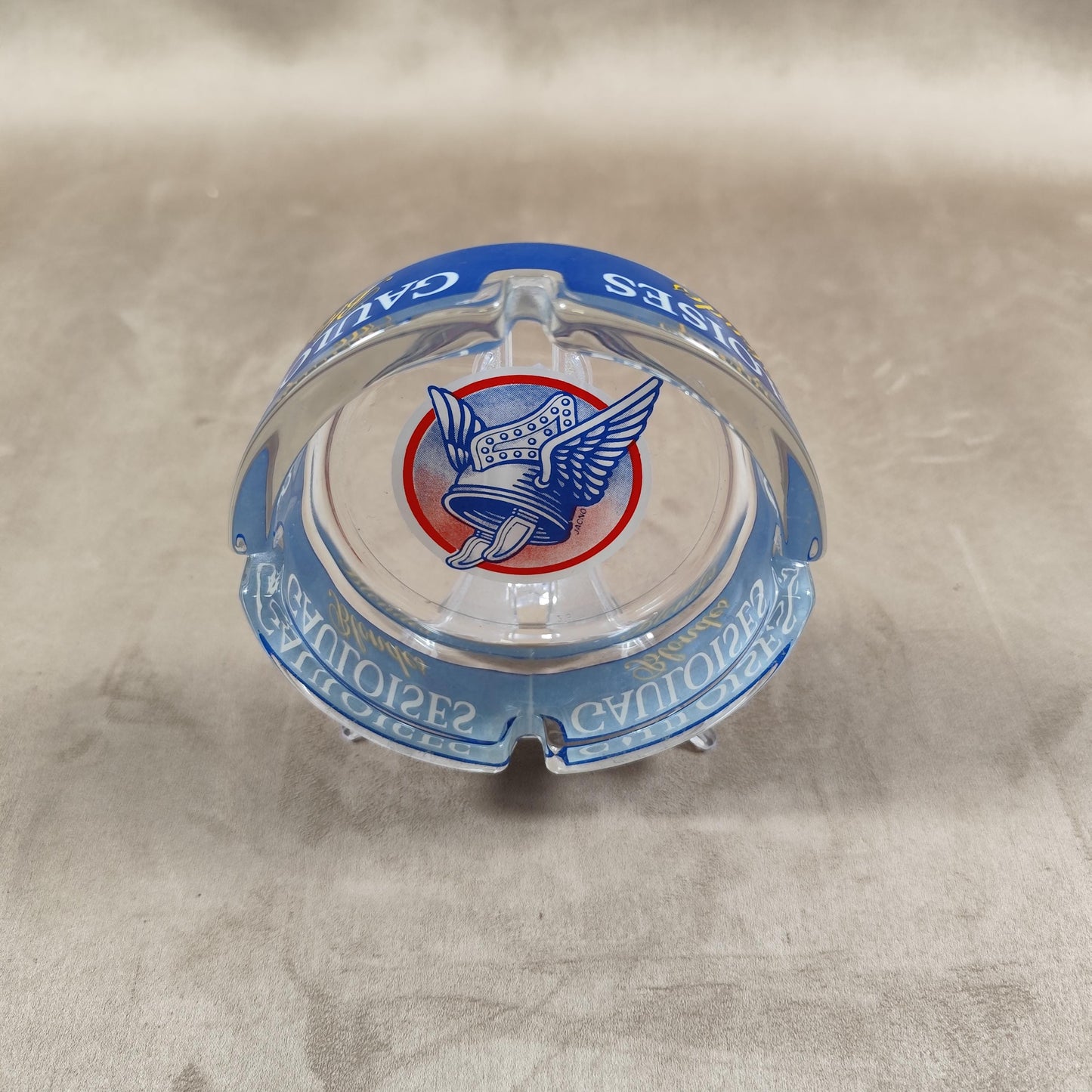 Cendrier Publicitaire en verre Gauloises Longues Made in France Vintage 1970