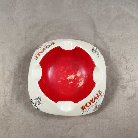 Cendrier Publicitaire XXL Royale Menthol en faience d'art Porceram Made in France Vintage 1970