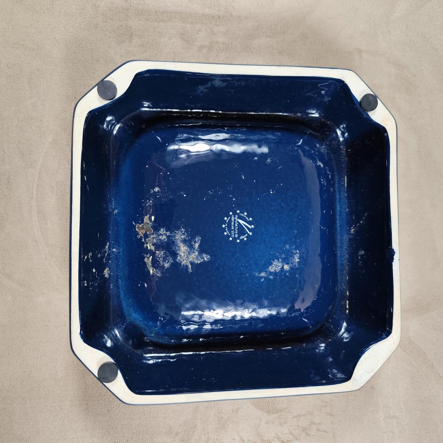 Cendrier Pol Roger en faience Made in France Vintage 1980