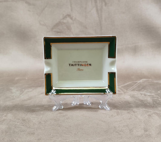 Cendrier Champagne Taittinger en céramique Made in France Vintage 1980