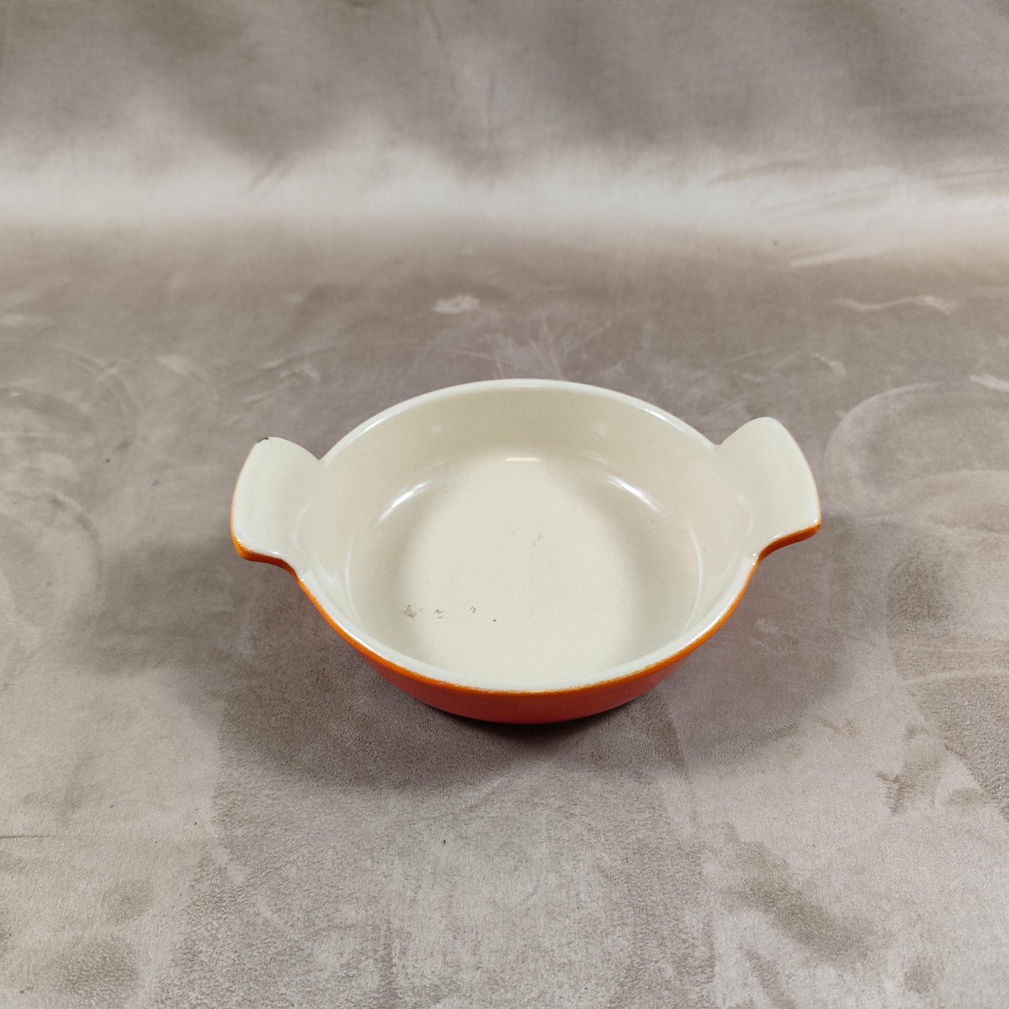 Plat LE CREUSET en fonte émaillée orange Made in France Vintage 1970
