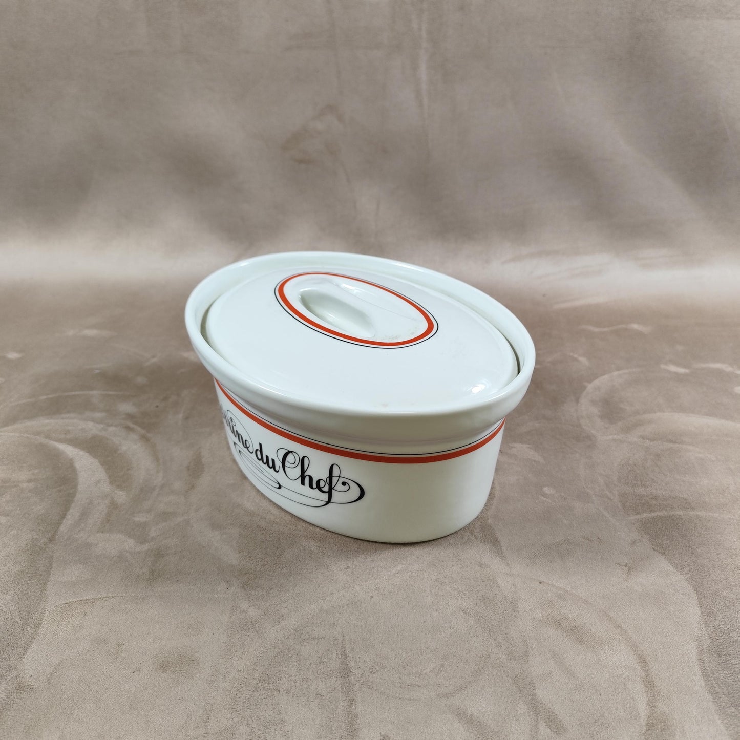 Plat à Terrine en porcelaine d'Auteuil ligne bistrot création Jacques Lobjoy Made in France Vintage 1970