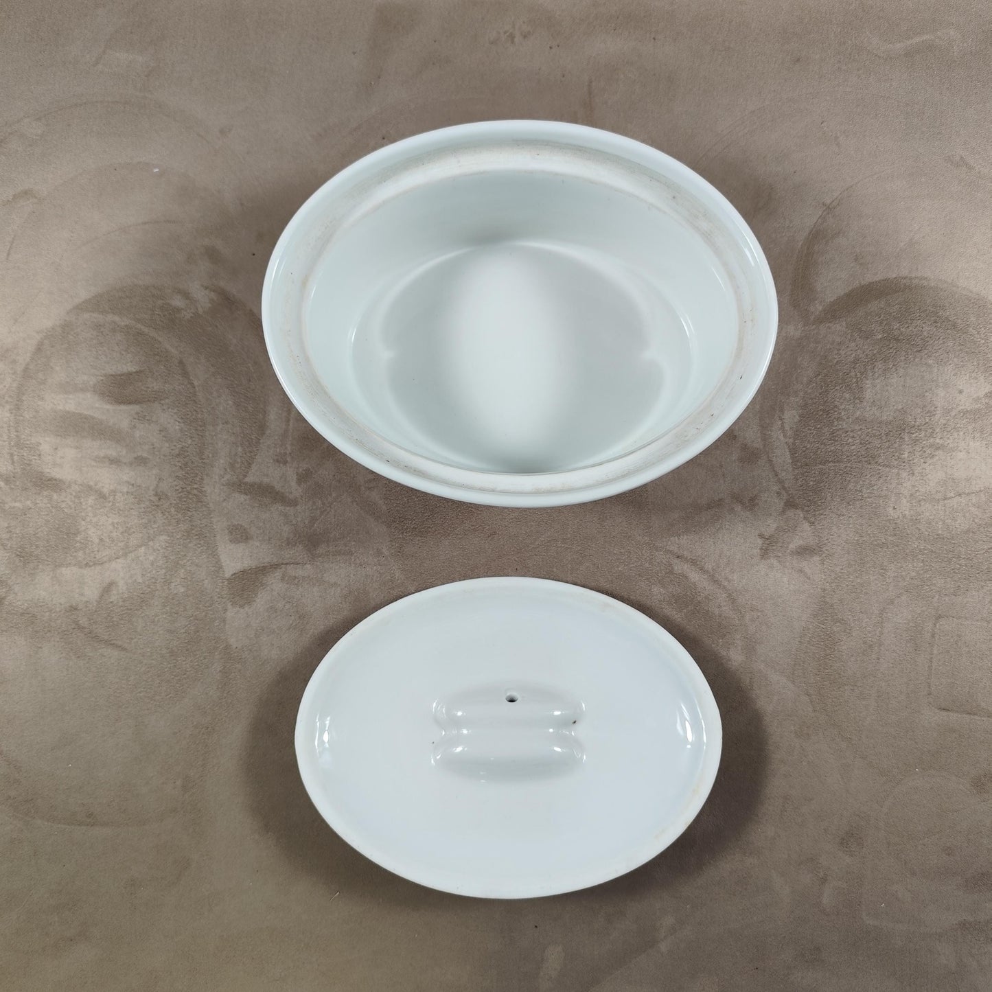 Plat à Terrine en porcelaine d'Auteuil ligne bistrot création Jacques Lobjoy Made in France Vintage 1970