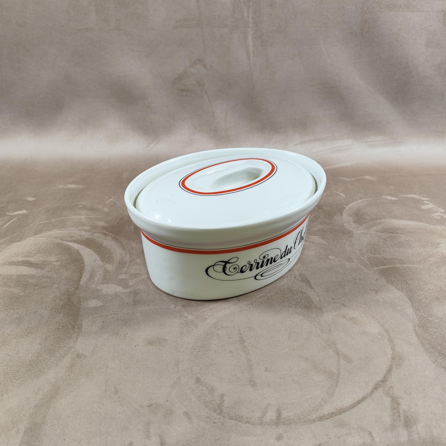 Plat à Terrine en porcelaine d'Auteuil ligne bistrot création Jacques Lobjoy Made in France Vintage 1970