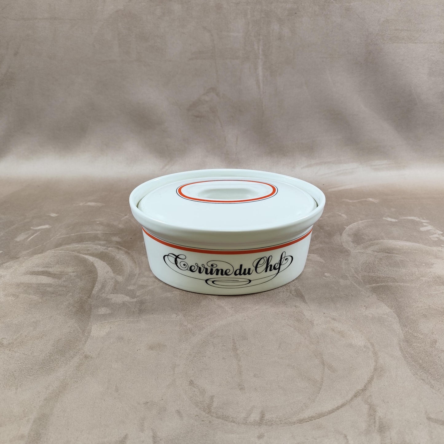 Plat à Terrine en porcelaine d'Auteuil ligne bistrot création Jacques Lobjoy Made in France Vintage 1970