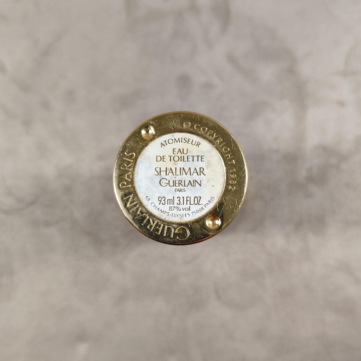 Etui pour flacons de parfums de voyage vide réutilisable Guerlain Paris vintage