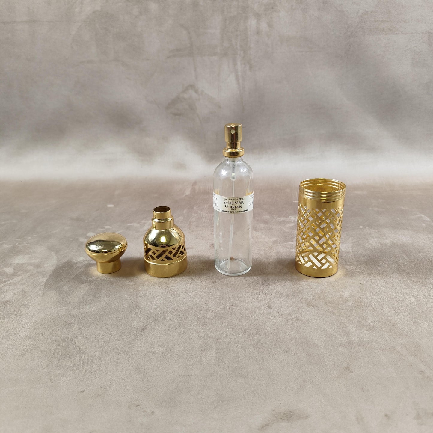 Etui pour flacons de parfums de voyage vide réutilisable Guerlain Paris vintage