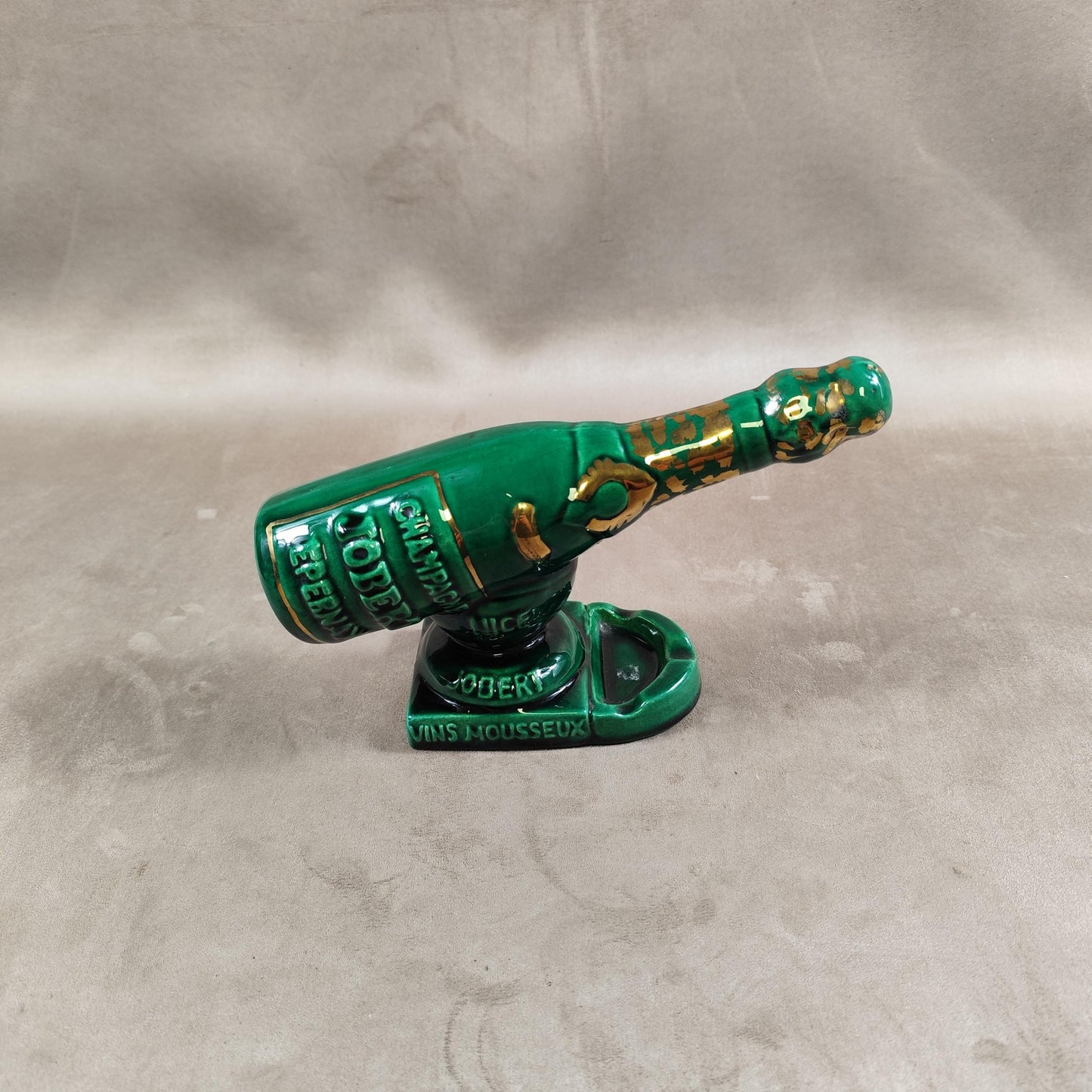 Cendrier Publicitaire en forme de bouteille Champagne Jobert Made in France Vintage 1970