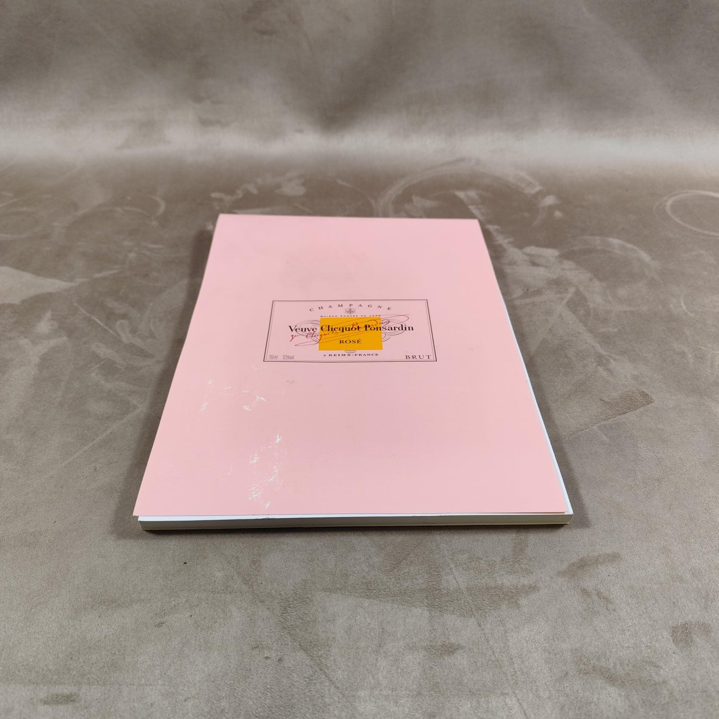 Bloc note A4, Carnet Champagne Veuve Clicquot Ponsardin Rose Made in France Vintage 1990