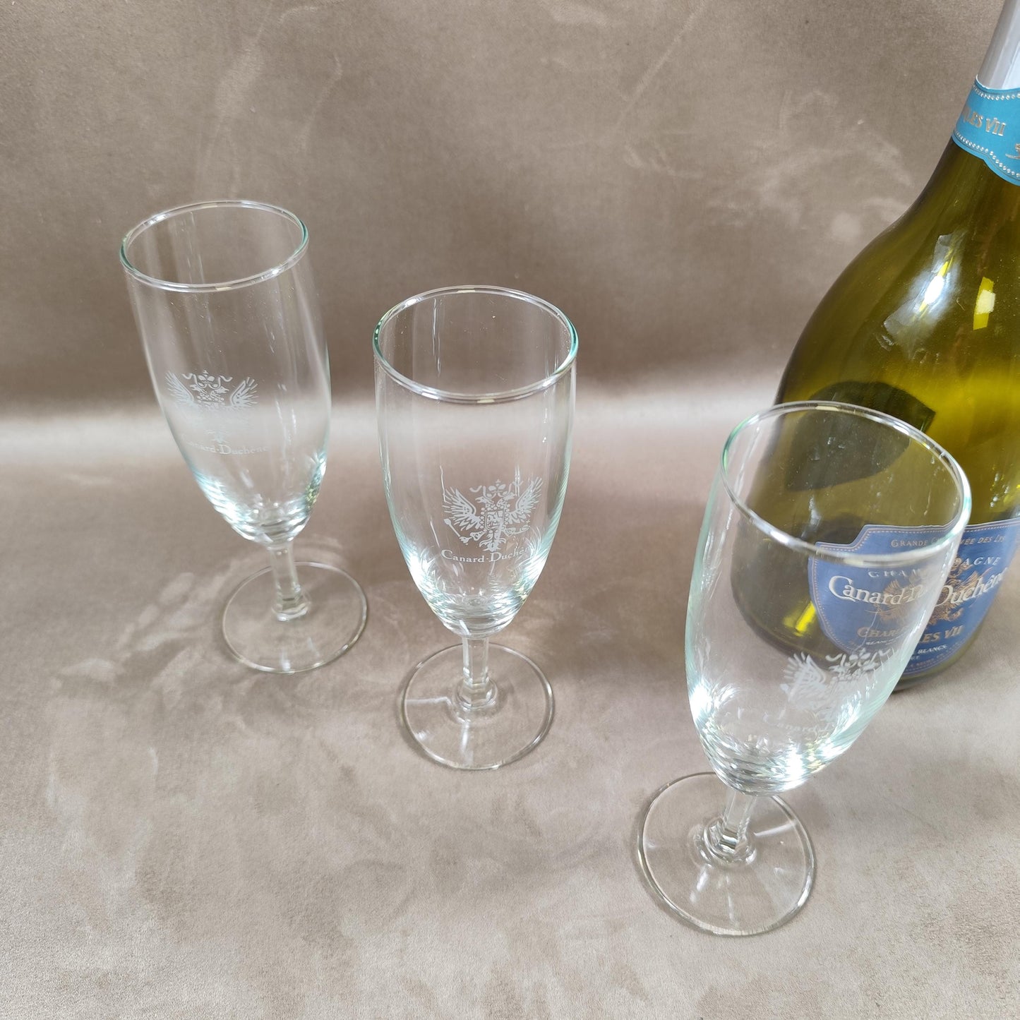 Lot de 6 flûtes Champagne Canard-Duchêne Made in France Vintage 1970