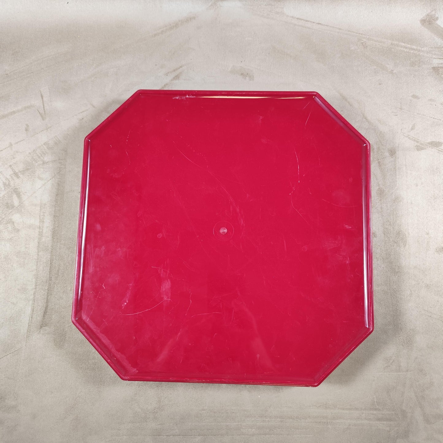 Plateau de Service Johnnie Walker en plastique rouge  Made in France Vintage 1980