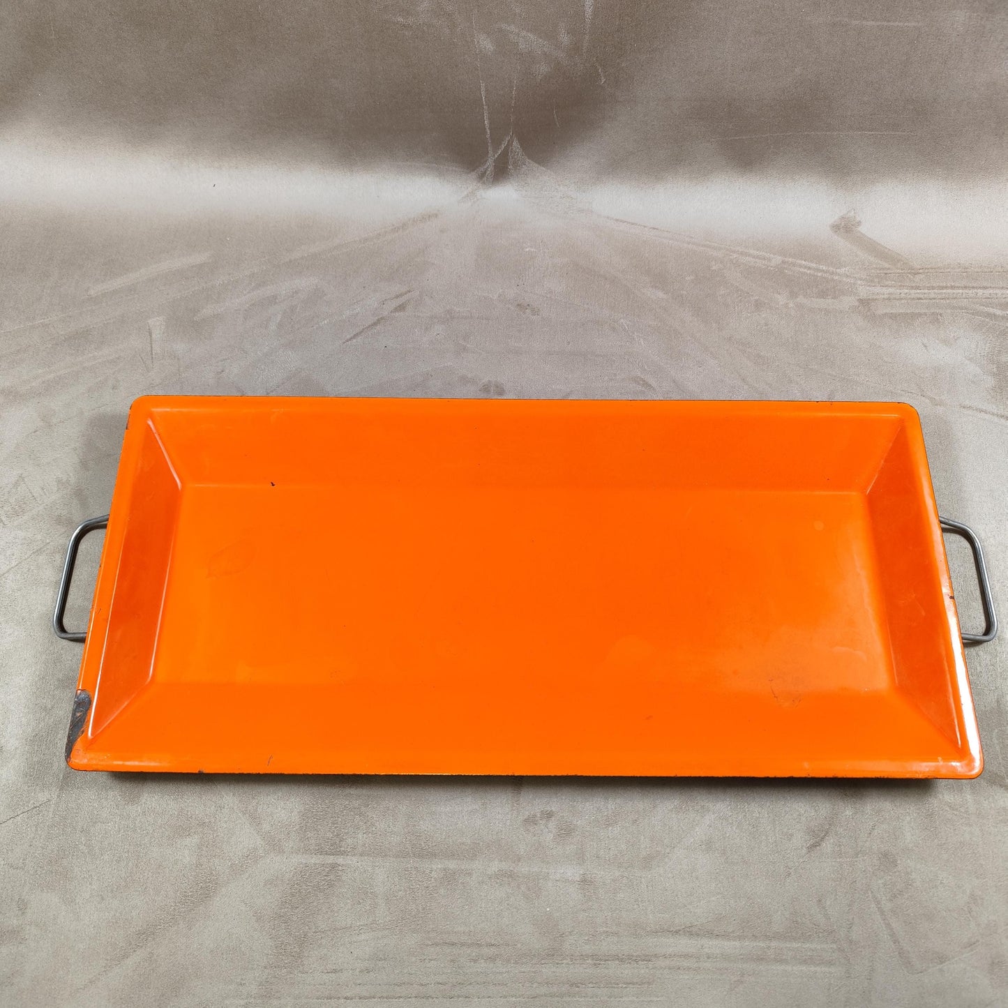 Plateau de Service Tôlerie Émaillerie Nantaise en métal Made in France Vintage 1970