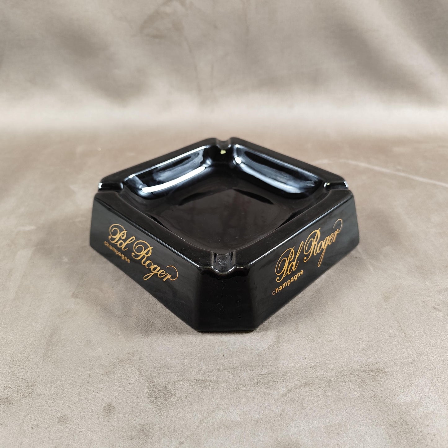 Cendrier Pol Roger en faience Made in France Vintage 1970