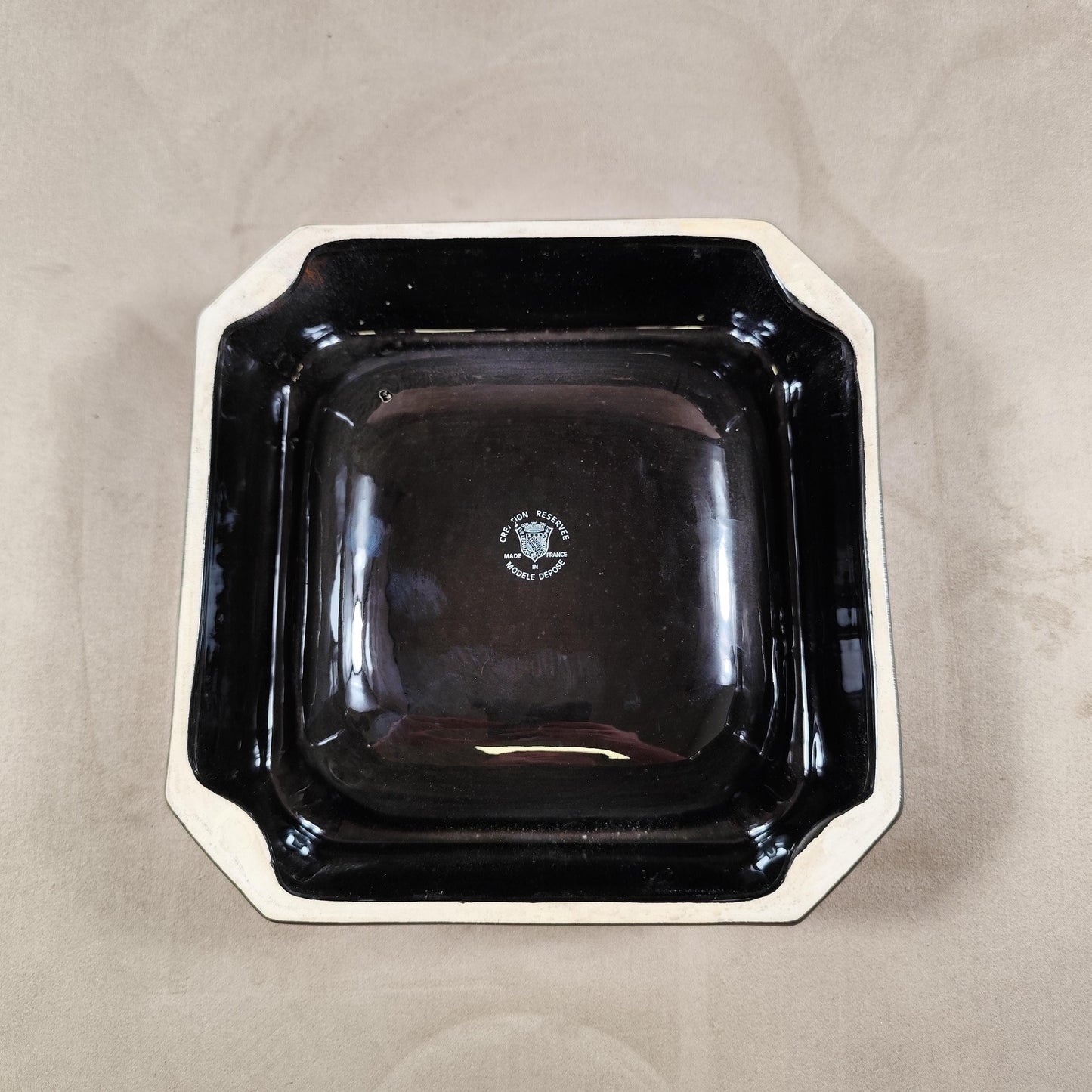 Cendrier Pol Roger en faience Made in France Vintage 1970