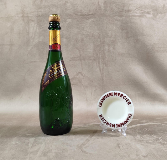 Cendrier Champagne Mercier Epernay en verre Made in France Vintage 1970