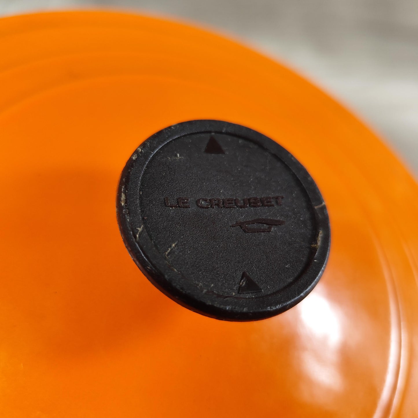 Cocotte LE CREUSET en fonte émaillée orange Made in France Vintage 1980