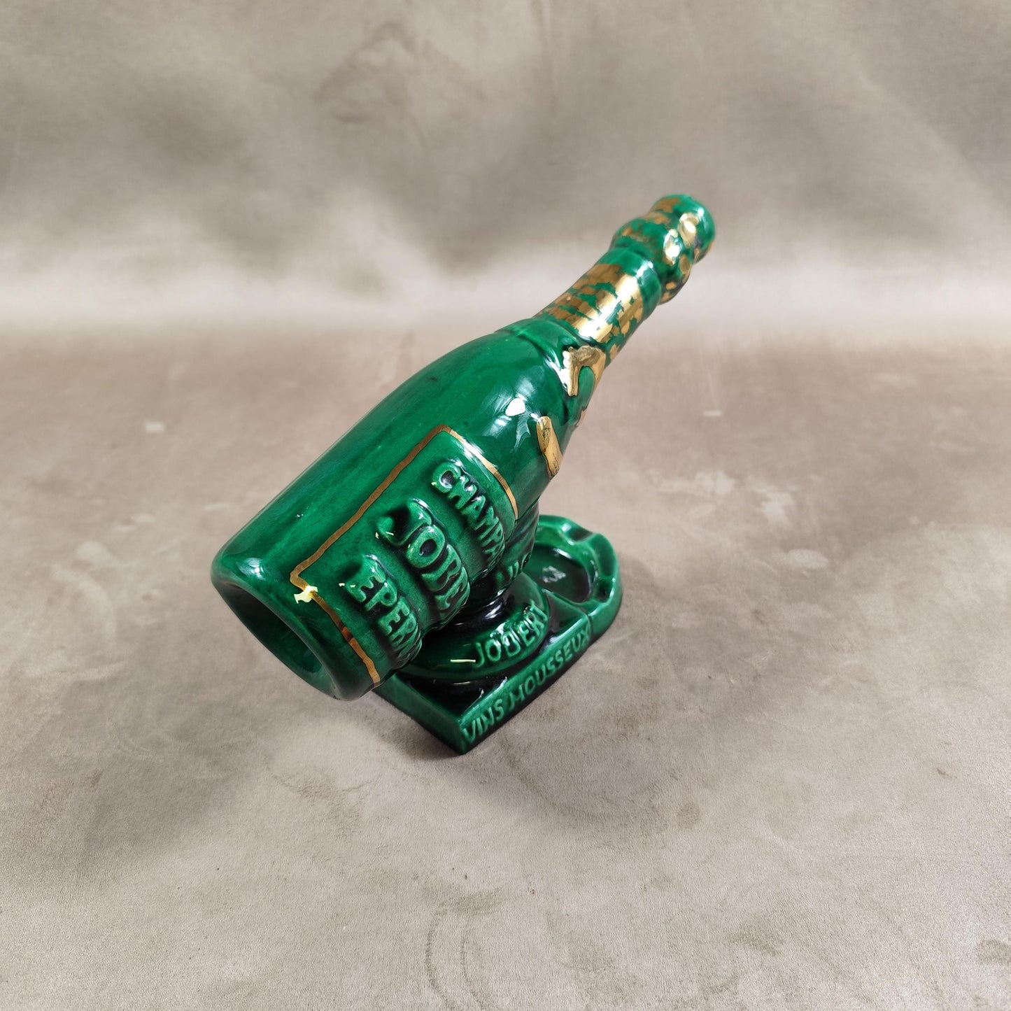 Cendrier Publicitaire en forme de bouteille Champagne Jobert Made in France Vintage 1970