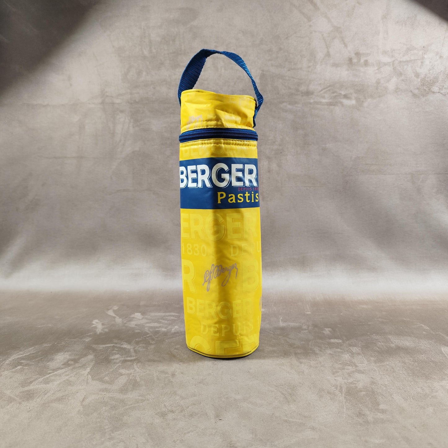 Sac isotherme pastis Berger avec poignée jaune Made in France Vintage 1980