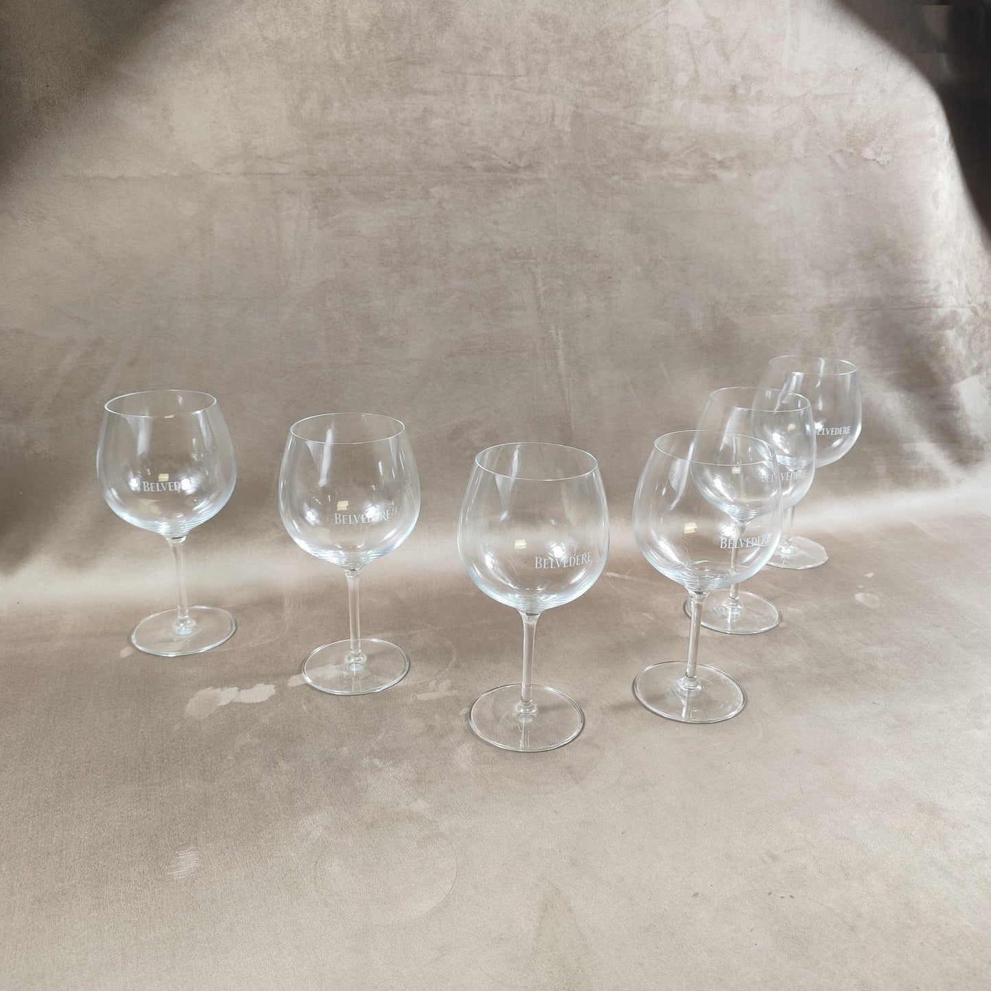 Lot de 6 verres Vodka Belvedere Made in France Vintage 1990