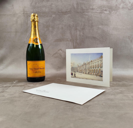Enveloppe et carte Nouvel An Champagne Veuve Clicquot Made in France Vintage 1993