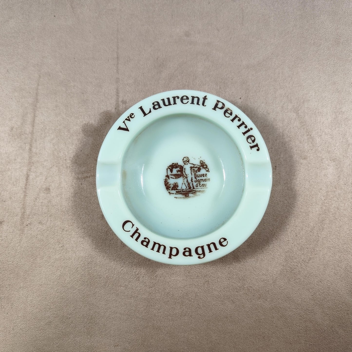 Cendrier Publicitaire Champagne Veuve Laurent Perrier en Porcelaine Made in France Vintage 1980