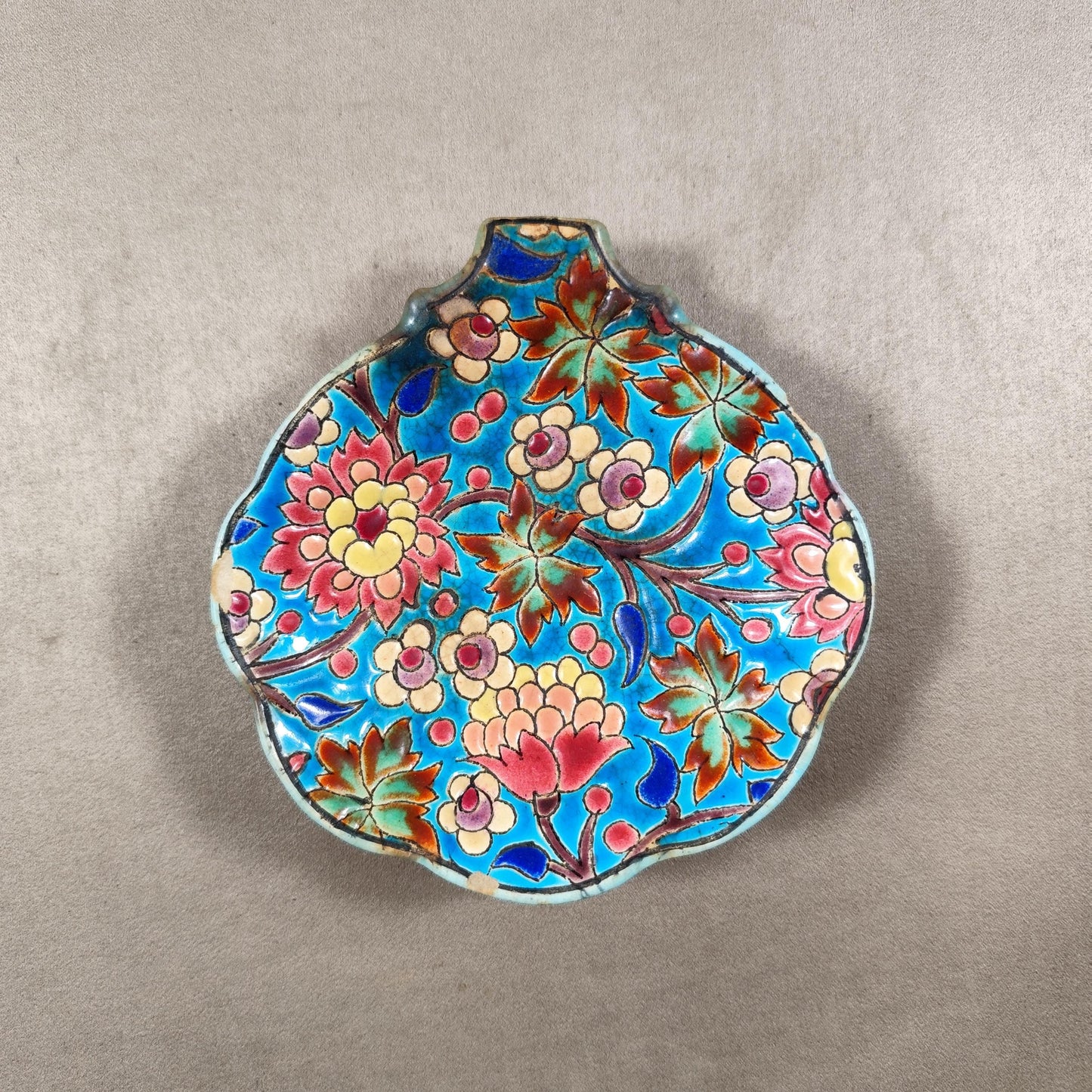 RARE Vide poche en émaux de Longwy ancien Made in France Vintage 1950