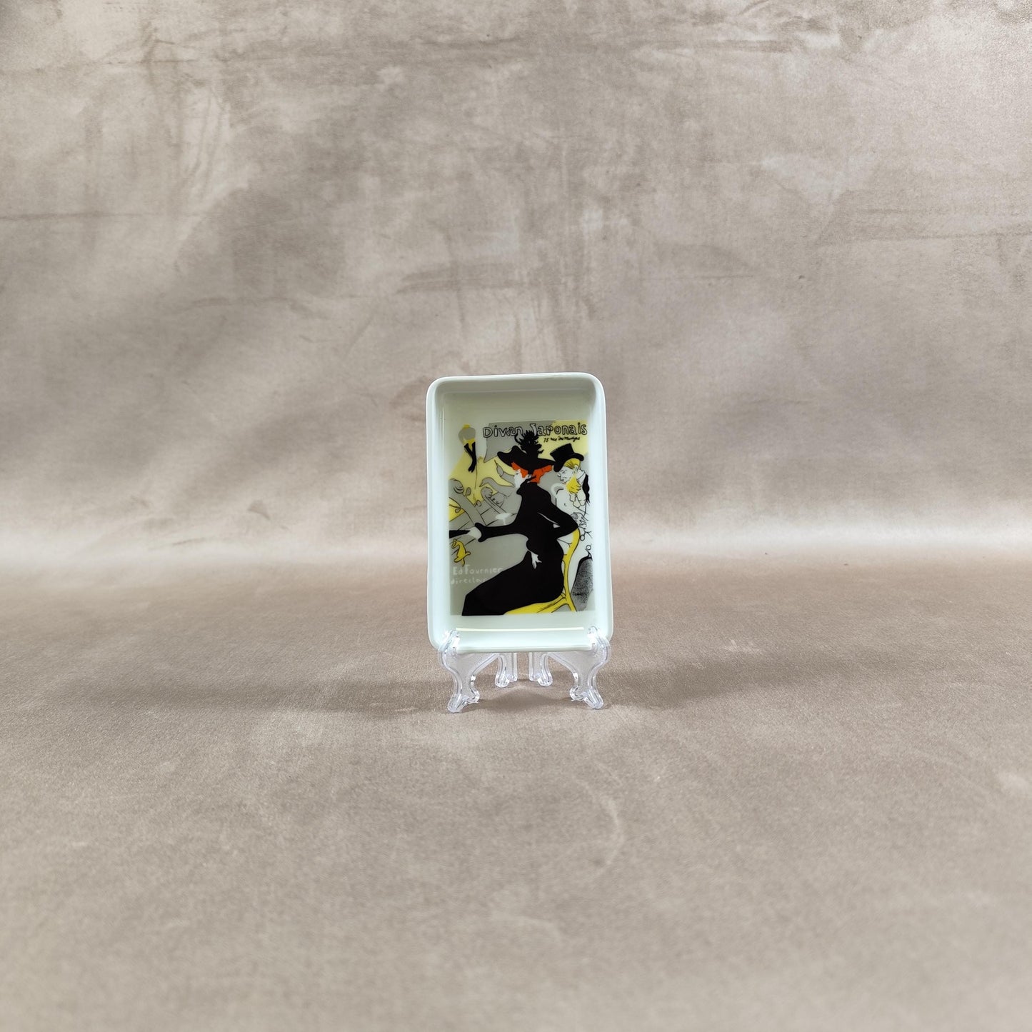 Cendrier Publicitaire Divan Japonais de Toulouse Lautrec par Porcelaines Florence Limoges Made in France Vintage 1970