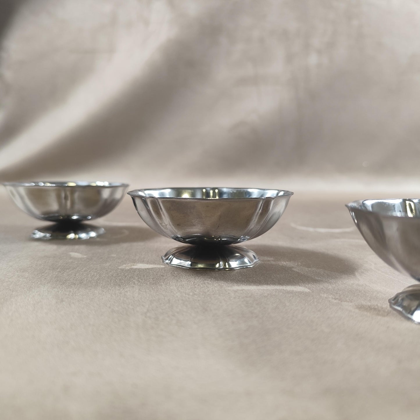 Lot de 5 coupes à glace en inox 18/10 Made in France Vintage 1970