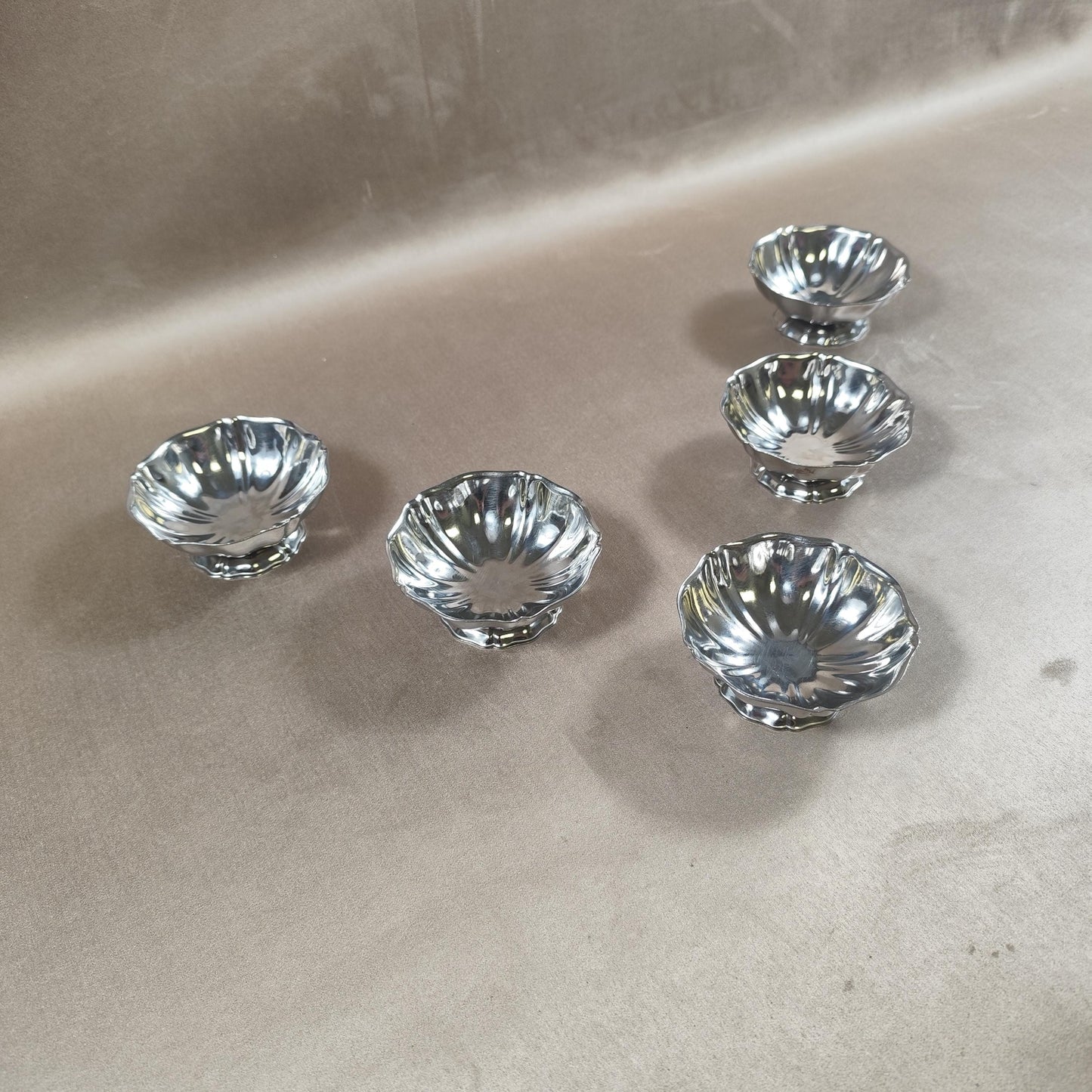 Lot de 5 coupes à glace en inox 18/10 Made in France Vintage 1970