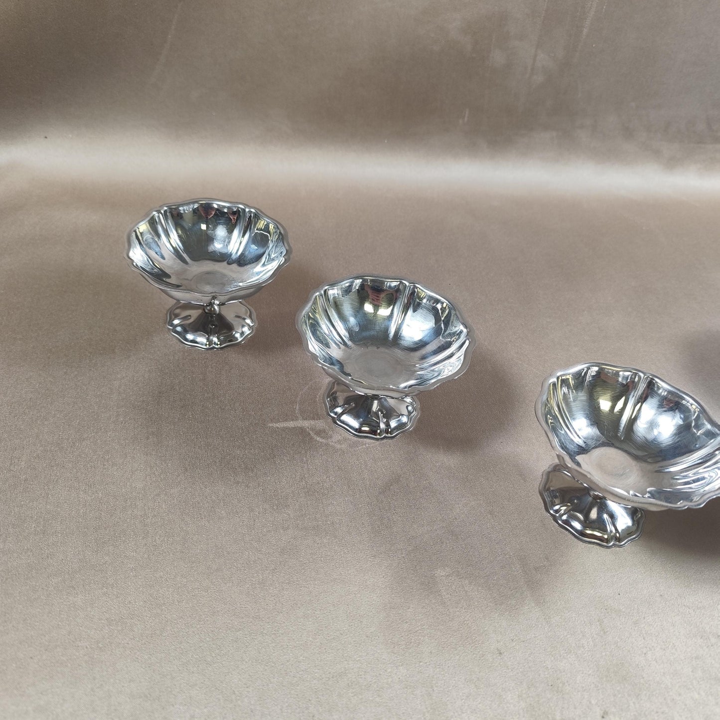 Lot de 6 coupes à glace en inox 18/10 Made in France Vintage 1970