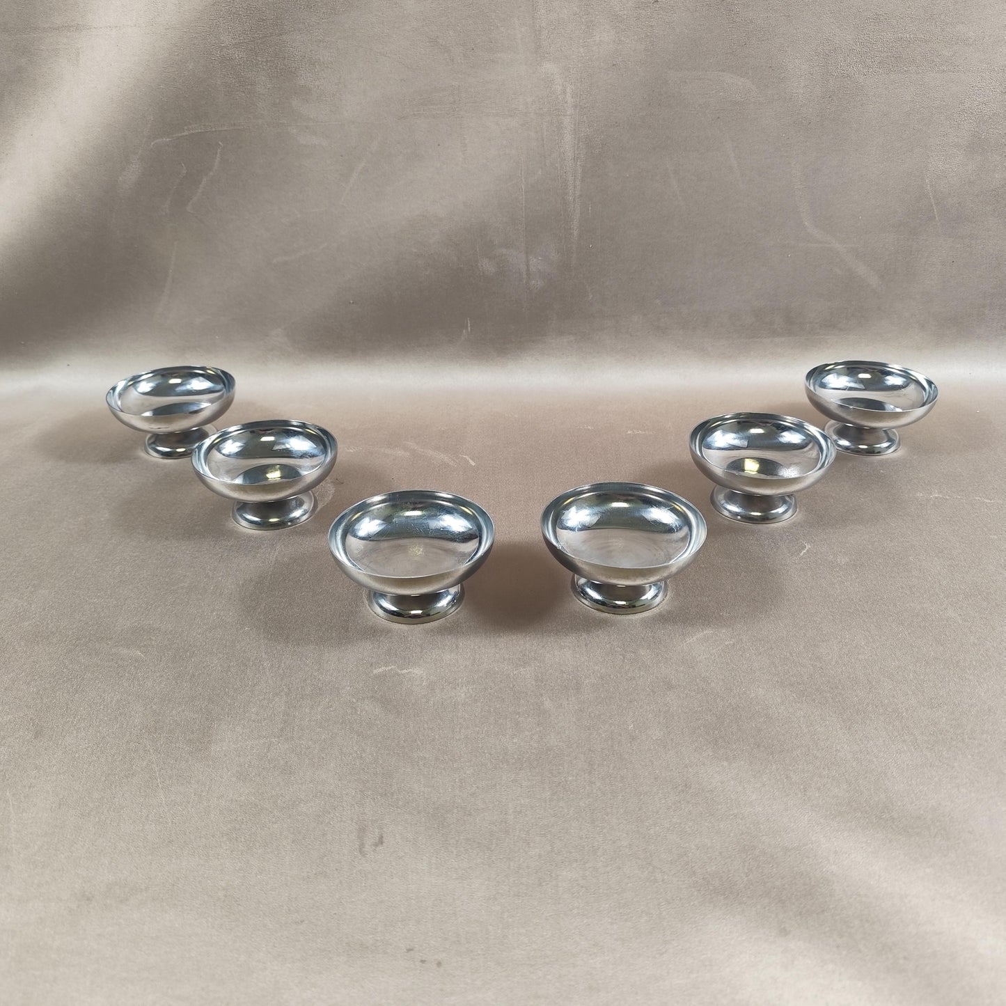 Lot de 6 coupes à glace en inox 18/10 Made in France Vintage 1980