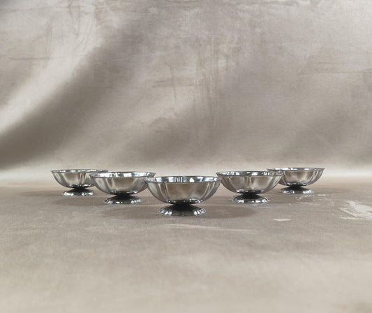 Lot de 5 coupes à glace en inox 18/10 Made in France Vintage 1970