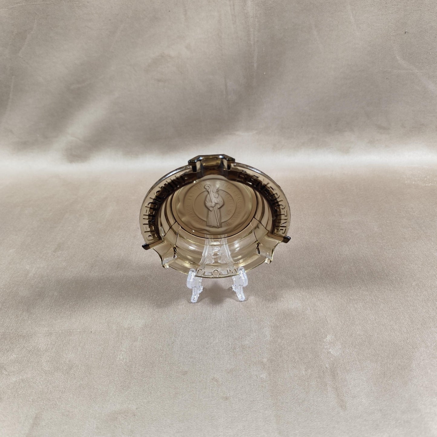 Cendrier Publicitaire Liqueur Bénédictine DOM en verre Made in France Vintage 1970
