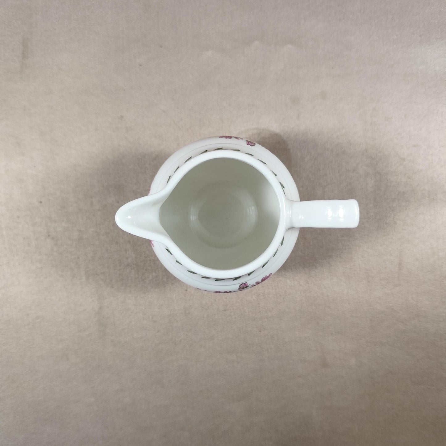 Pichet pot à lait Portmeiron The Botanic Garden en faience blanche Made in England Vintage 1970