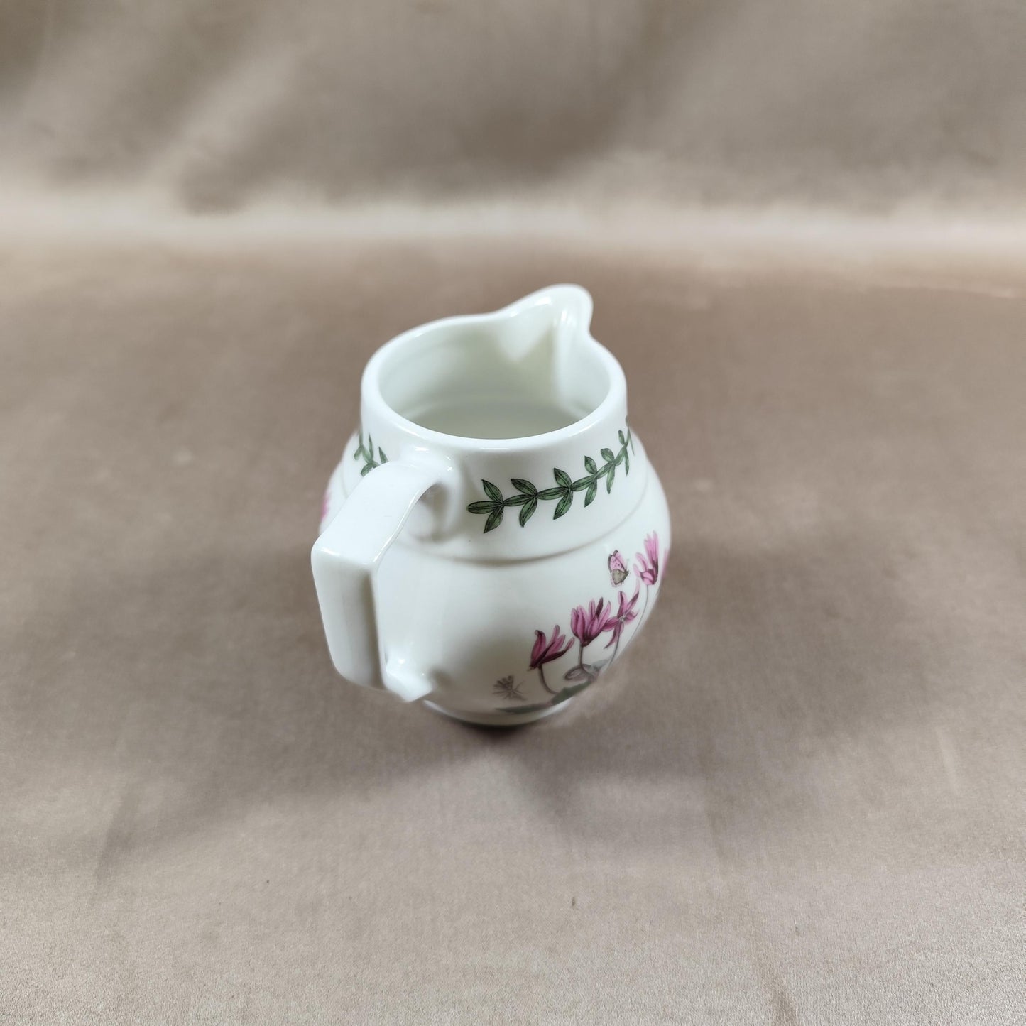 Pichet pot à lait Portmeiron The Botanic Garden en faience blanche Made in England Vintage 1970