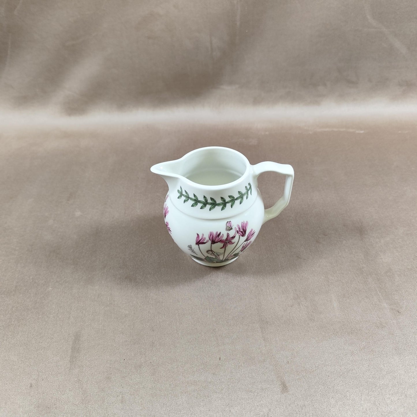 Pichet pot à lait Portmeiron The Botanic Garden en faience blanche Made in England Vintage 1970