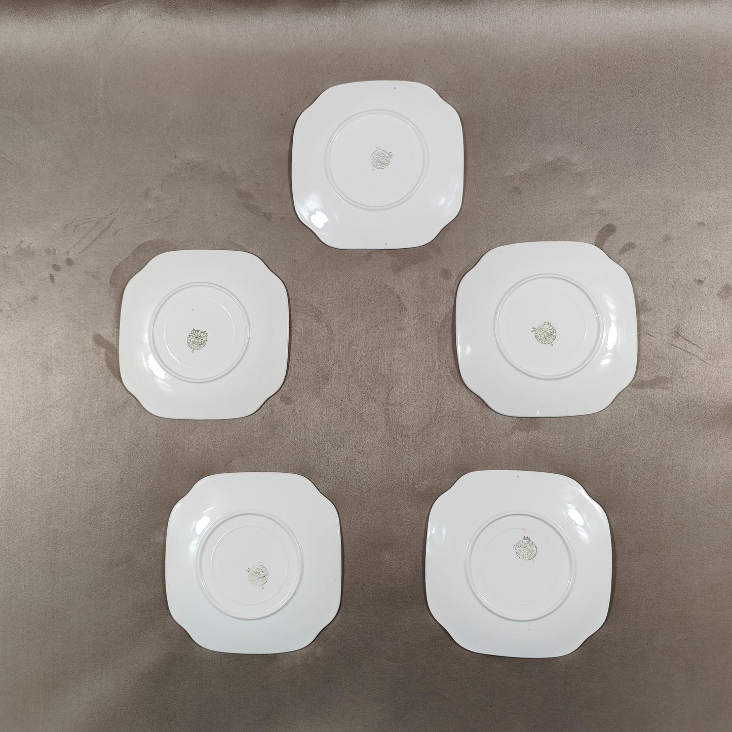 Lot de 5 vide-poches Scènes historiques XVIIIe siècle par Boch Frères La Louvière Made in Belgium Vintage 1970