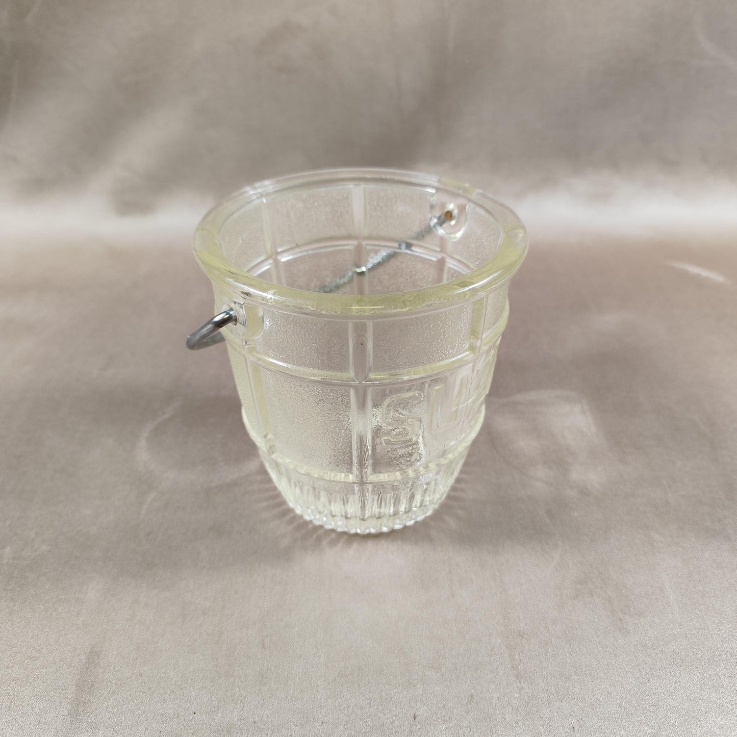 Seau à glaçons Suze en verre Made in France Vintage 1970