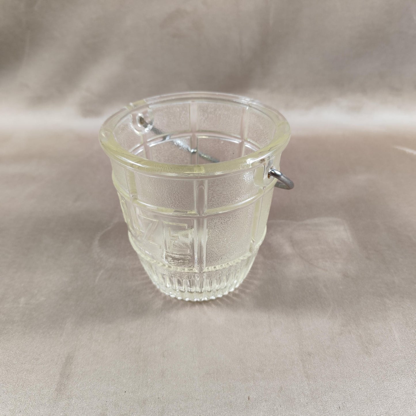 Seau à glaçons Suze en verre Made in France Vintage 1970