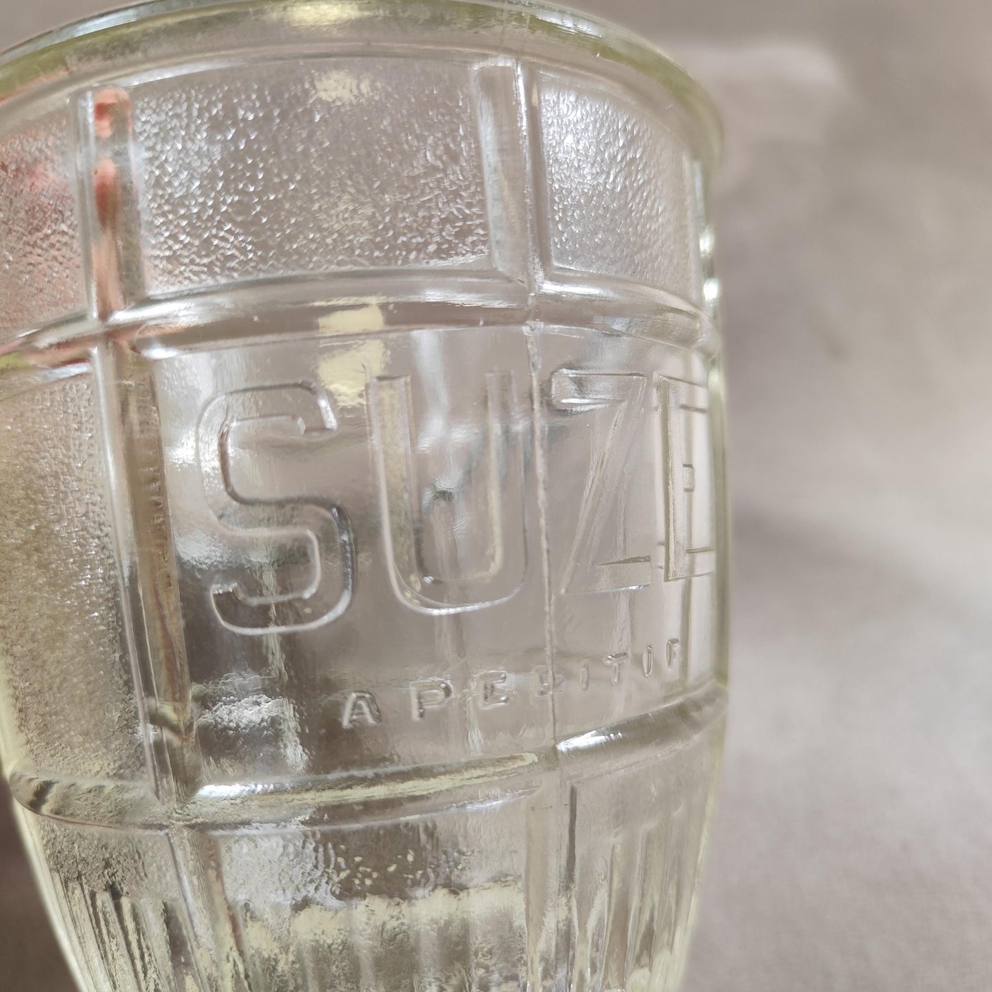 Seau à glaçons Suze en verre Made in France Vintage 1970