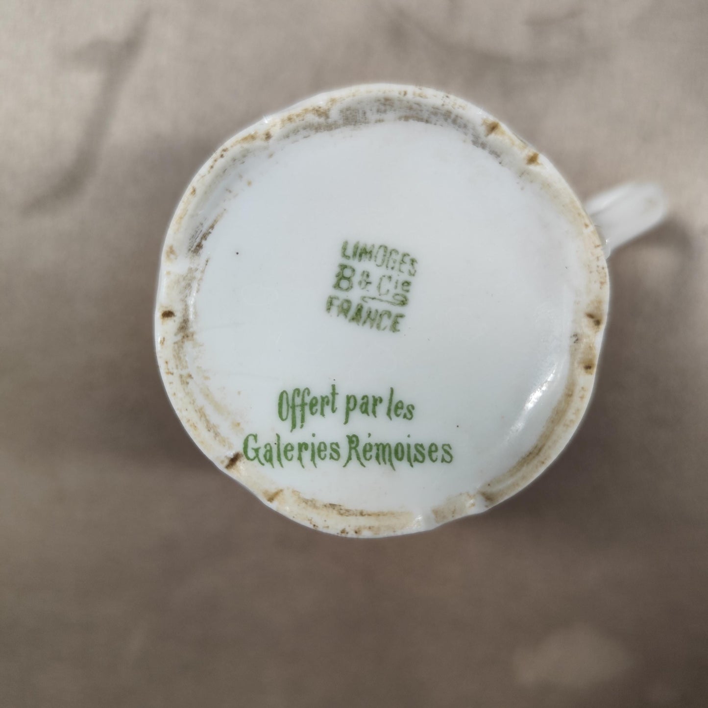 Lot de 3 tasses à café des galeries Rémoises en Porcelaine de Limoges Made in France Vintage 1970