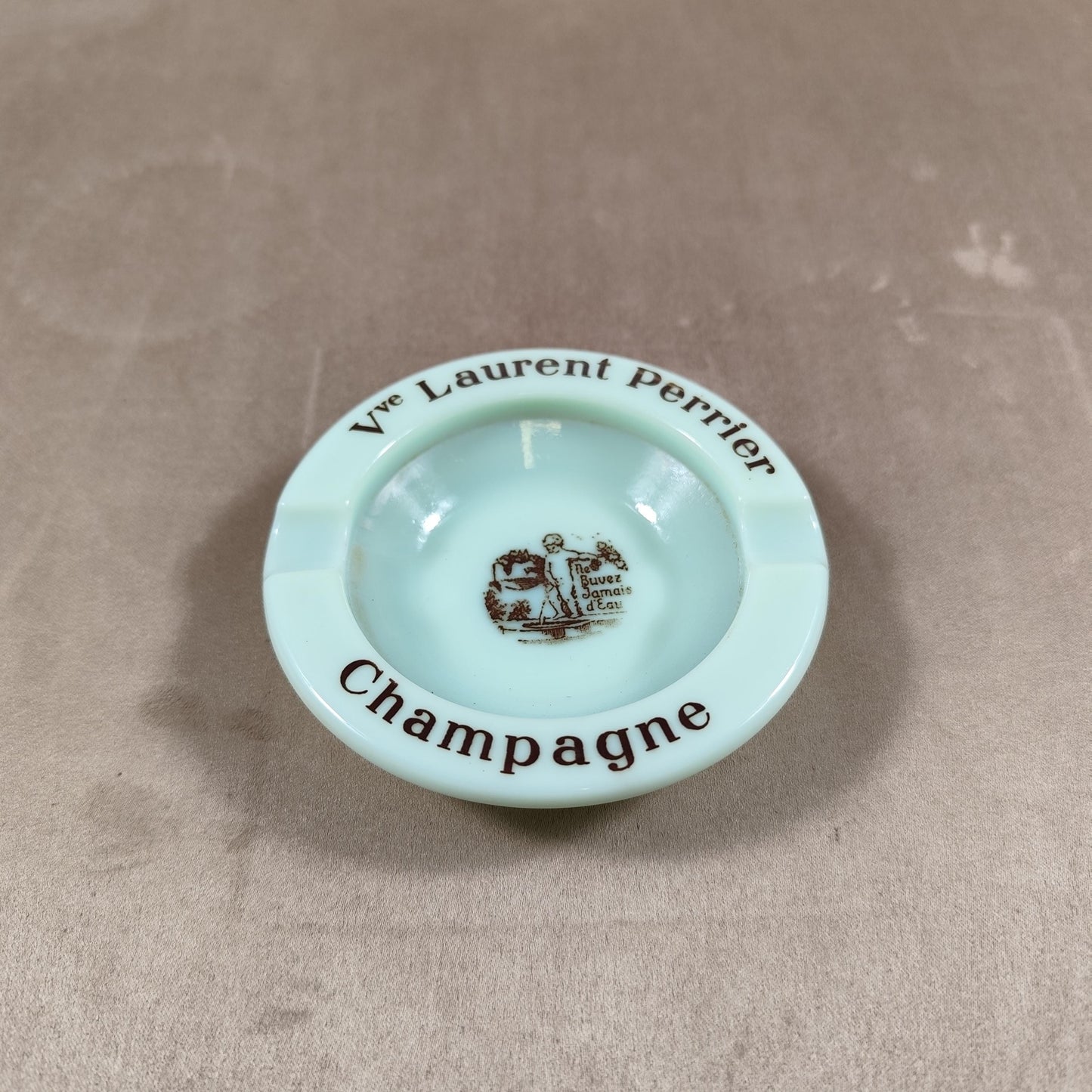 Cendrier Publicitaire Champagne Veuve Laurent Perrier en Porcelaine Made in France Vintage 1980