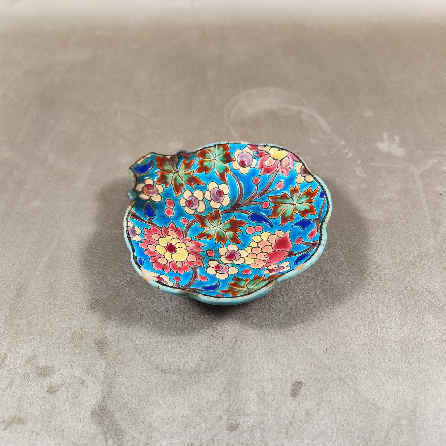 RARE Vide poche en émaux de Longwy ancien Made in France Vintage 1950